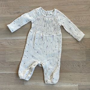 Smocked Grayson Collective Gauze Romper 6-9m